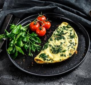 Špenátová omeleta z bílků
