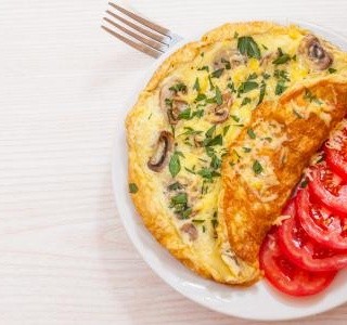 Vaječná omeleta se žampiony