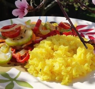 Zelenina na másle s jasmínovou rýží recept